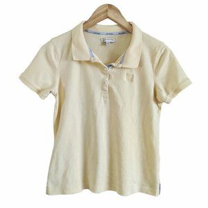 Jones New York Y2K Polo Short Sleeve Top Yellow Medium